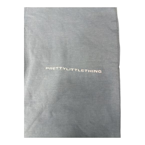 PRETTY LITTLE THING Womens Pale Blue Printed Flared Trouser Pants Size 6 - Picture 4 of 5